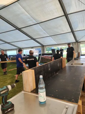 Vereinsfest 55 Jahre Rodatal Zöllnitz - Aufbau