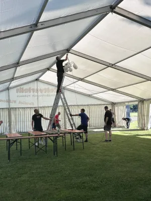 Vereinsfest 55 Jahre Rodatal Zöllnitz - Aufbau